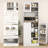 66.5" Kitchen Pantry Cabinet, Freestanding With And 8 Door Shelves, Adjustable, White For Dining Area Cabinet By , Storage Room
