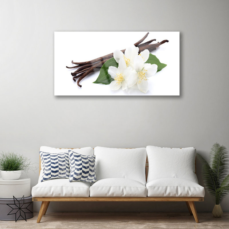 Floral Vanilla - No Frame Print on Glass