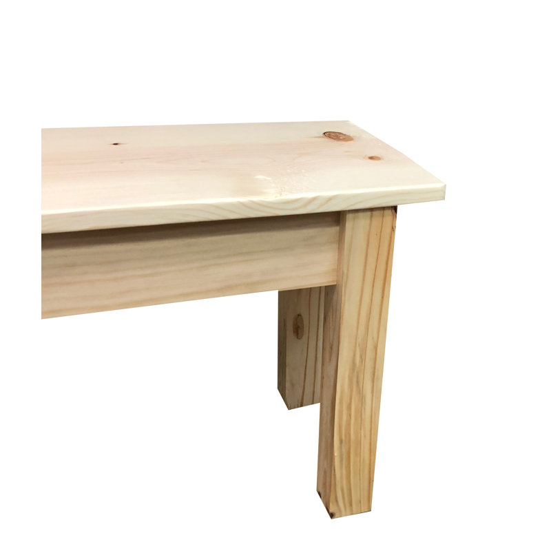 Hannan Solid Wood Bench, 17" H x 30" W x 12" D