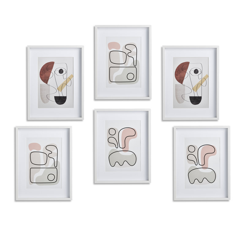 Haak Picture Frame with Mat, White