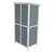 54" Two-Tone Storage Shed In Gray, Sloped Roof Design With 5 Customizable Compartments, Versatile Outdoor Storage Cabinet