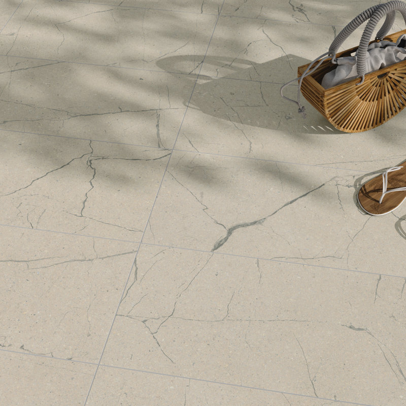 Societal 24" X 48" Porcelain Stone Look Tile, Quiet Bluff
