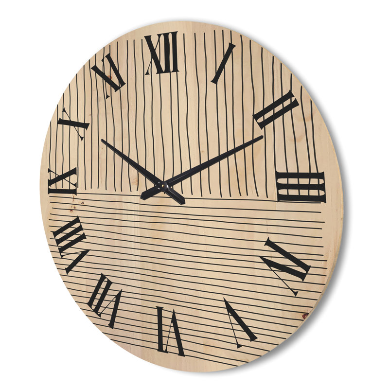 Horloge murale Minimal Geometric Lines III, Très grand