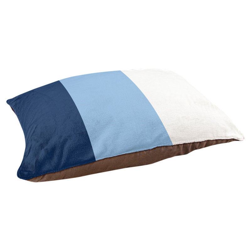 Coussin d'extérieur pour chien Florida Tribe, Medium (28" W x 18" D x 9.5" H), Navy Blue/Light Blue/White