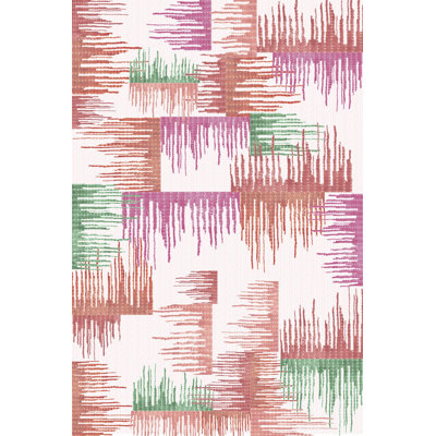 Tapis tissé de qualité supérieure, 5,2 x 7,5 pieds, 100% polyester, hauteur de velours de 0,3 po | Antibactérien, antidérapant, dessous lavable à la machine | Conception imprimée numérique 3D, idéale pour le salon et la chambre à coucher