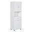 Grande armoire de salle de bain avec panier à linge, grand espace de rangement, panier inclinable et armoire supérieure pour la vie organisée-247950492