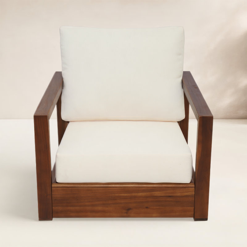 Donnie Acacia Outdoor Lounge Chair, Mocha