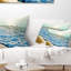 Coussin à imprimé bord de mer bleu vif et bord de mer tranquille-123400182