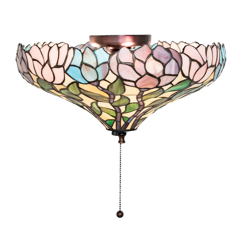 16" Wide Wisteria Fan Light Fixture