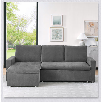 Versatile Convertible Sofa Bed with Storage and Removable Washable Covers for Living Room Comfort