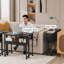Bureau d'ordinateur polyvalent et pliable avec sac de rangement et abattant pour espaces de bureau à domicile compacts (seulement le bureau inclus)