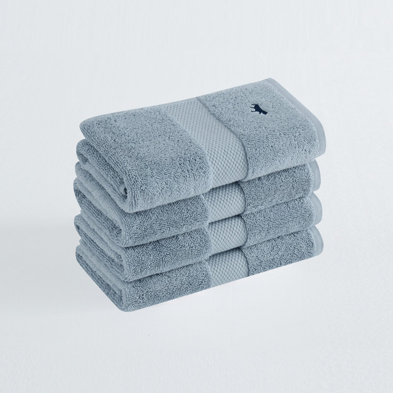 Royal Turkish Cotton 4 Pack Hand Towel, Blue