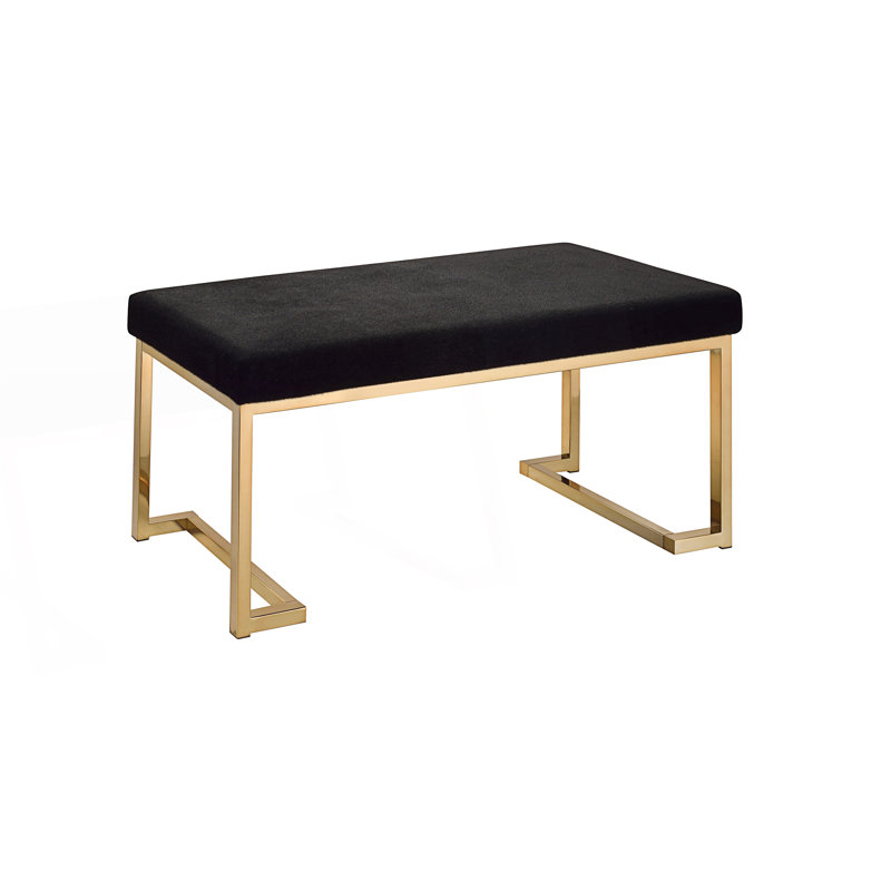 Banc avec base en C en métal