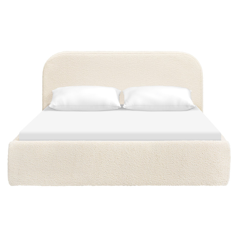 Nara Twin Bed, Performance Ivory Boucle, Full