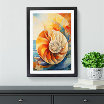 Seashell Cubism - Framed Print