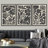 Abstract Botanical "Boho Black And Beige Floral Artwork, Mid-Century Modern Living Room Wall Pictures, Framed Canvas Giclée Print 3 Pieces Wall Art" 16"x24"x3 pcs, 24"x36"x3 pcs, 20"x60"x3 pcs-90890072-90890073-119385102