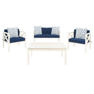 Mondovi Eucalyptus 4 - Person Patio Conversation Set with Cushions