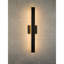 Applique murale d'extérieur à DEL noir mat contemporain-100014673
