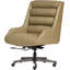 Fauteuil de direction en cuir beige Bennet