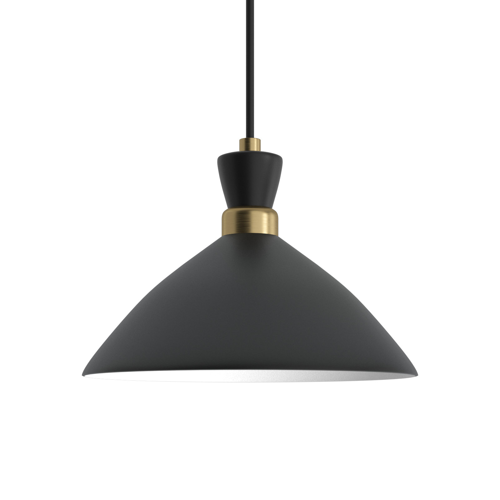 Kita Single Light Metal Dimmable Pendant, Black