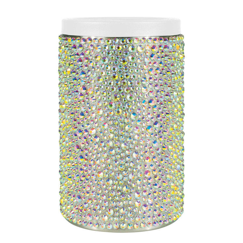 Isolation de boîte en acier inoxydable Strass, Argent irisé