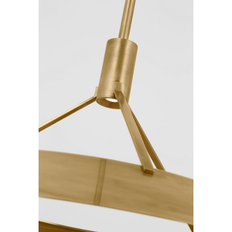 Sospeso X-Large Pendant, Hand Rubbed Antique Brass