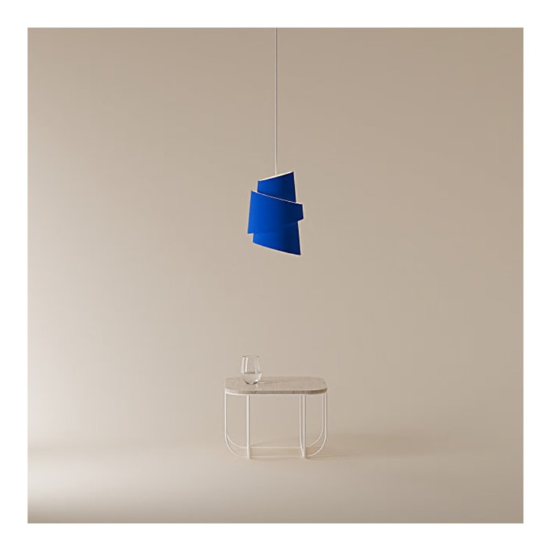 Croissant Pendant Light, White, Cobalt