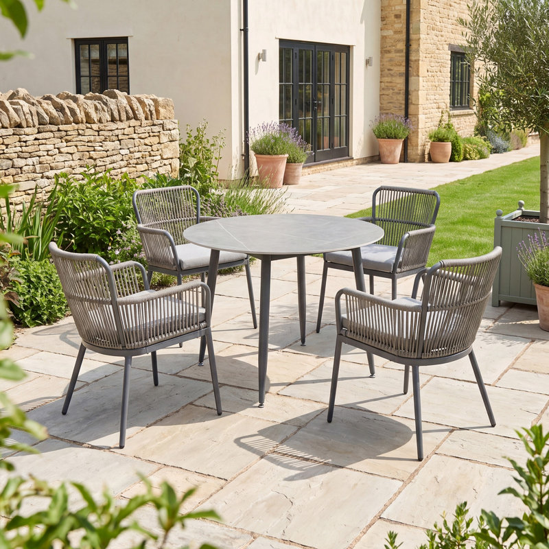 Patio Dining Set with, Grey