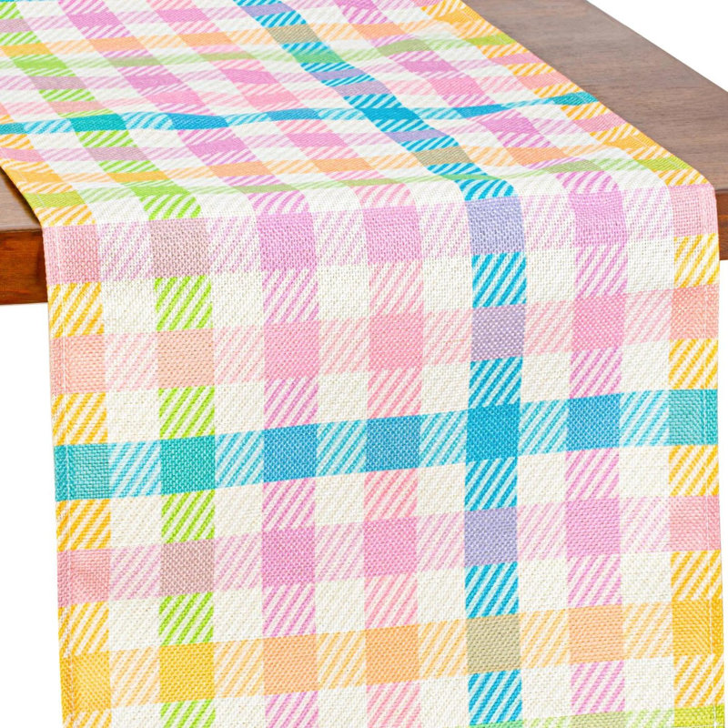Décorations de chemin de table de Pâques Buffalo Check