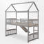 Twin Size Low Loft Bed With Slide-1938407776