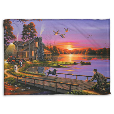Coral Fleece Blanket, An Early Surprise by Geno Peoples