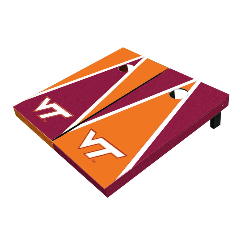 NCAA Alternant Triangle Cornhole Board, Alternating, Hokies de Virginia Tech