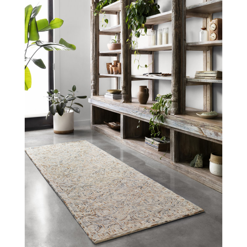 Haubert Wool Geometric Indoor Rug, Runner 2'6" x 7'6"