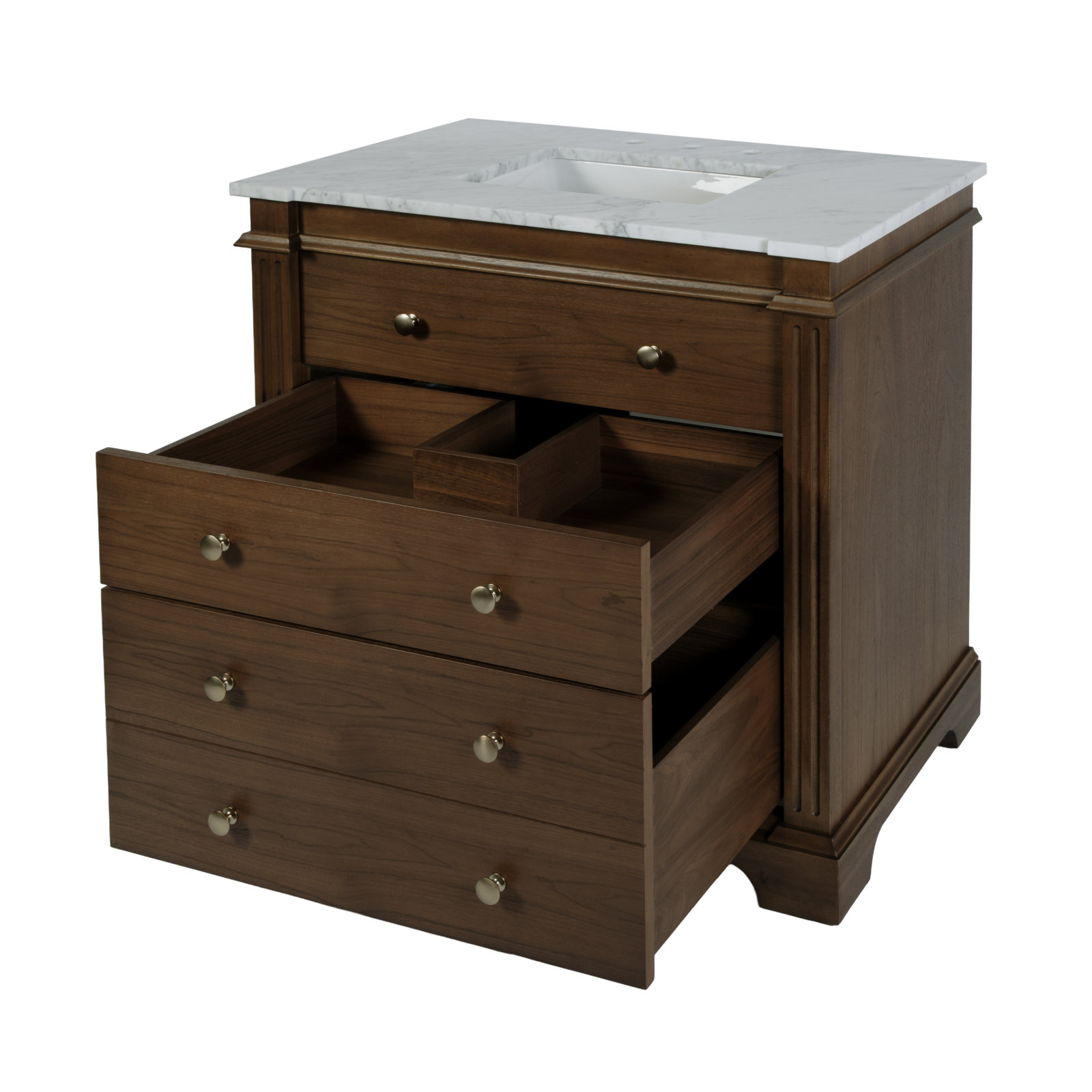 Garza 36" Acacia Single Bathroom Vanity, Walnut