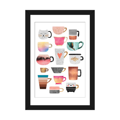 «Coffee Cup Collection» par Elisabeth Fredriksson, reproduction sur toile tendue