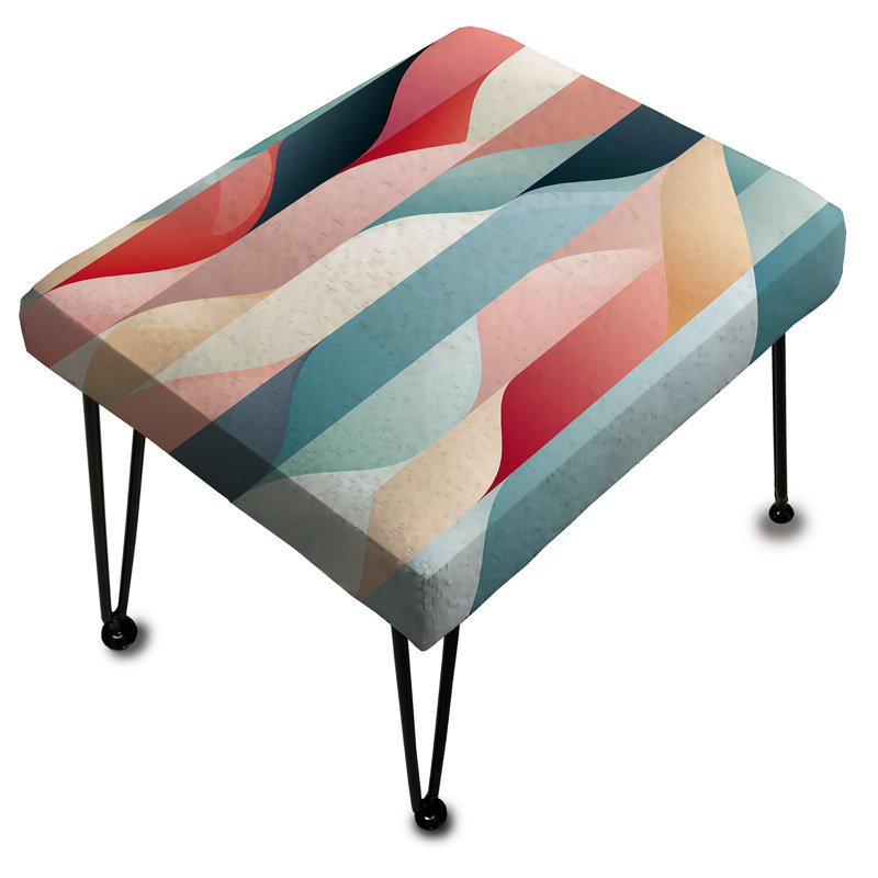 Repose-pieds Subdued Elegance - Rectangle rayé