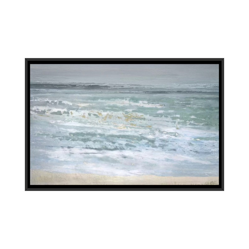 «Spindrift», reproduction sur toile tendue, H 40 po x l 60 po x p 1,5 po, Pas de tapis, Toile avec cadre noir