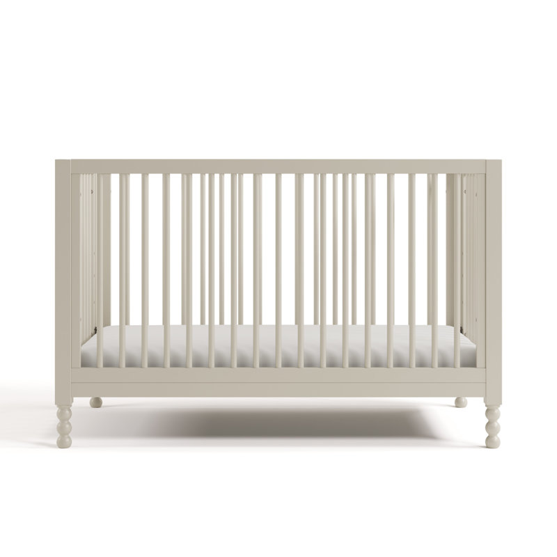 Rio 5-in-1 Convertible Crib with Toddler Guardrail, Frosted Oat 