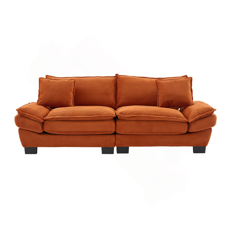 Canapé-lit Corduroy, Orange