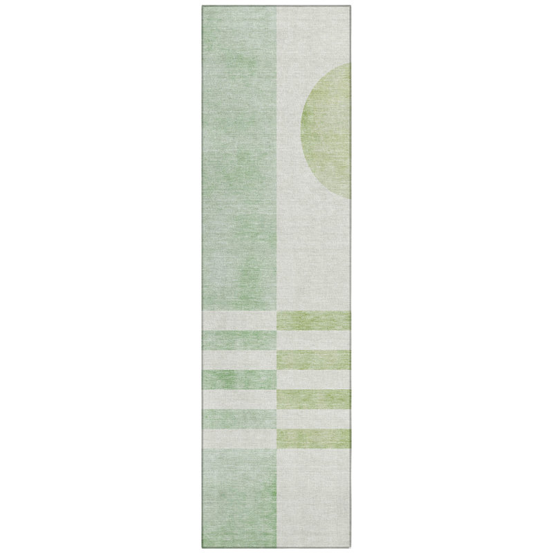 Machine Washable Indoor/Outdoor Jocelyn ACN2131 Geometric Rug, Runner 2'3" x 7'6"