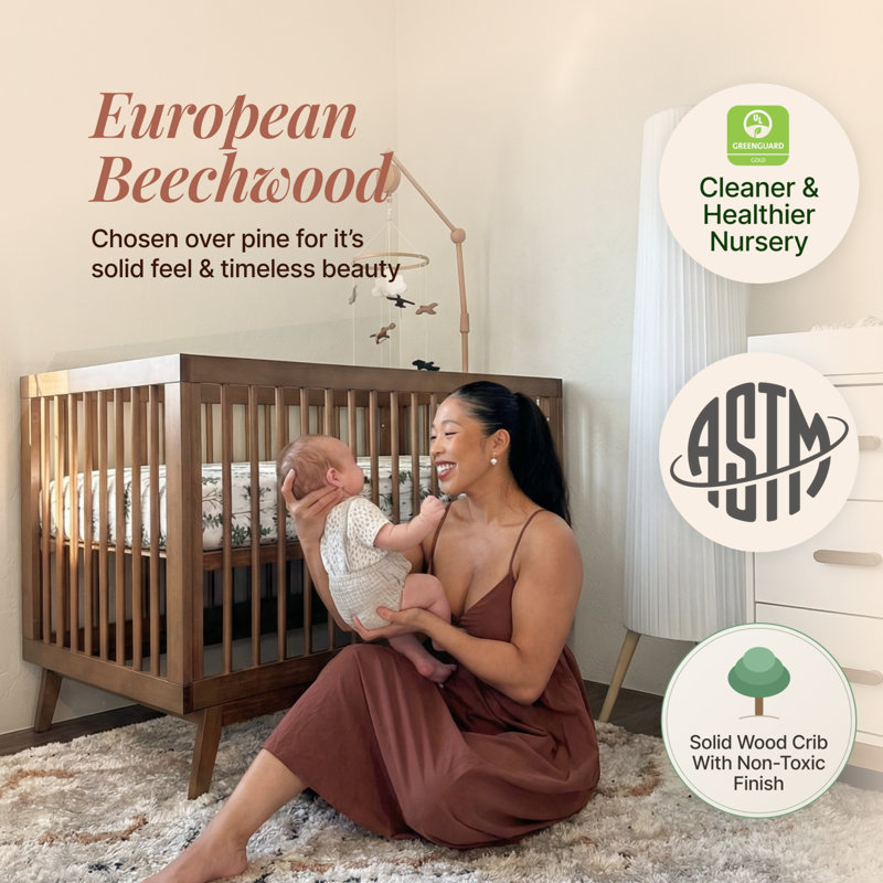 Soho 3-in-1 Convertible Crib, Walnut