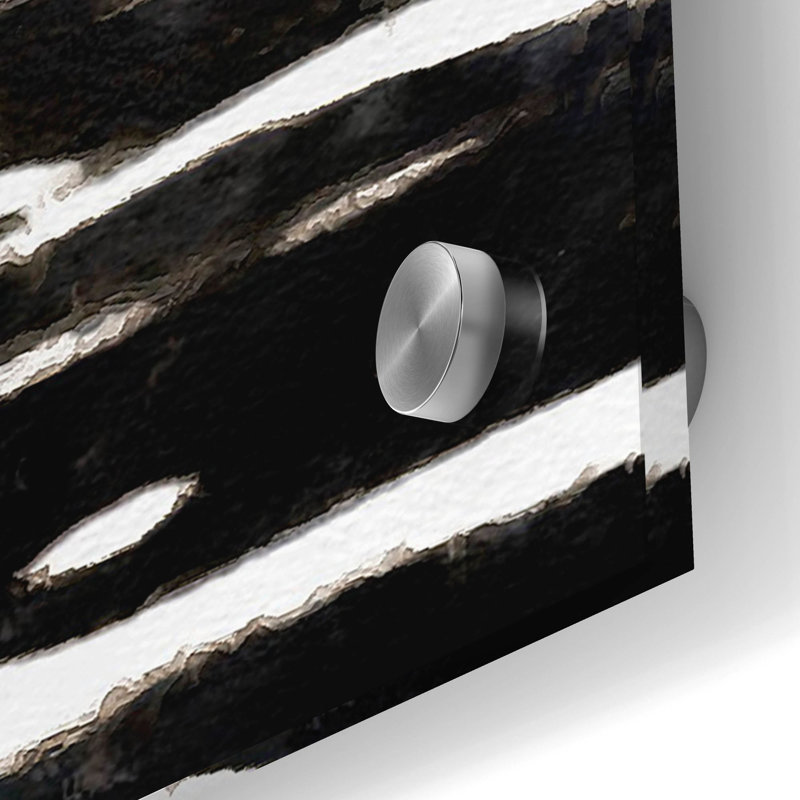  «Streaking Paths 4» par Alonzo Saunders, art mural en verre acrylique, 24 po x 24 po