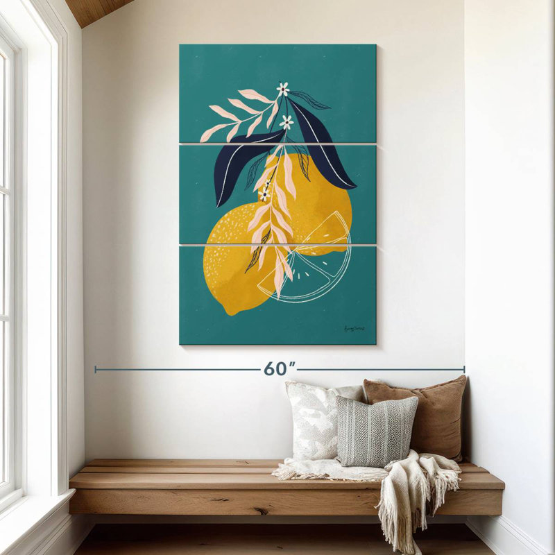 Yarlin Lemons Blue, 50'' H x 32'' W