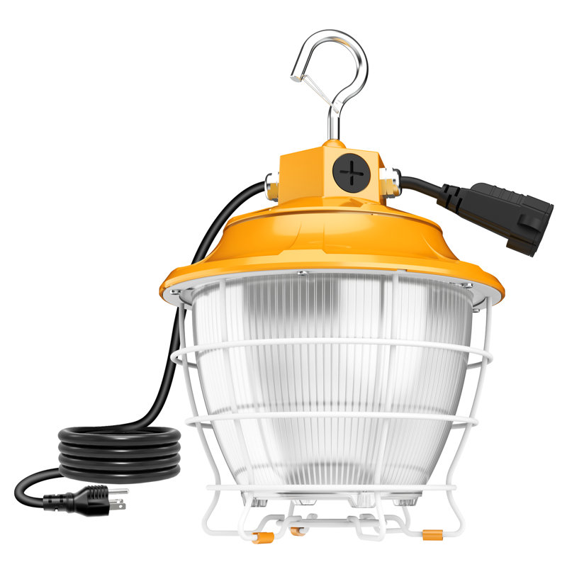 Éclairage de travail à DEL 100W / 80W / 60W à grande hauteur pour travaux de construction à DEL 4500K / 5000K / 5700K réglable avec prise de courant IP65