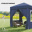 Outsunny 2 x 2 m Garden Pop Up Gazebo with Sidewalls Water Resistant-1228631670