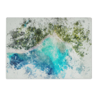 Beautiful Beach Watercolour Chopping Board