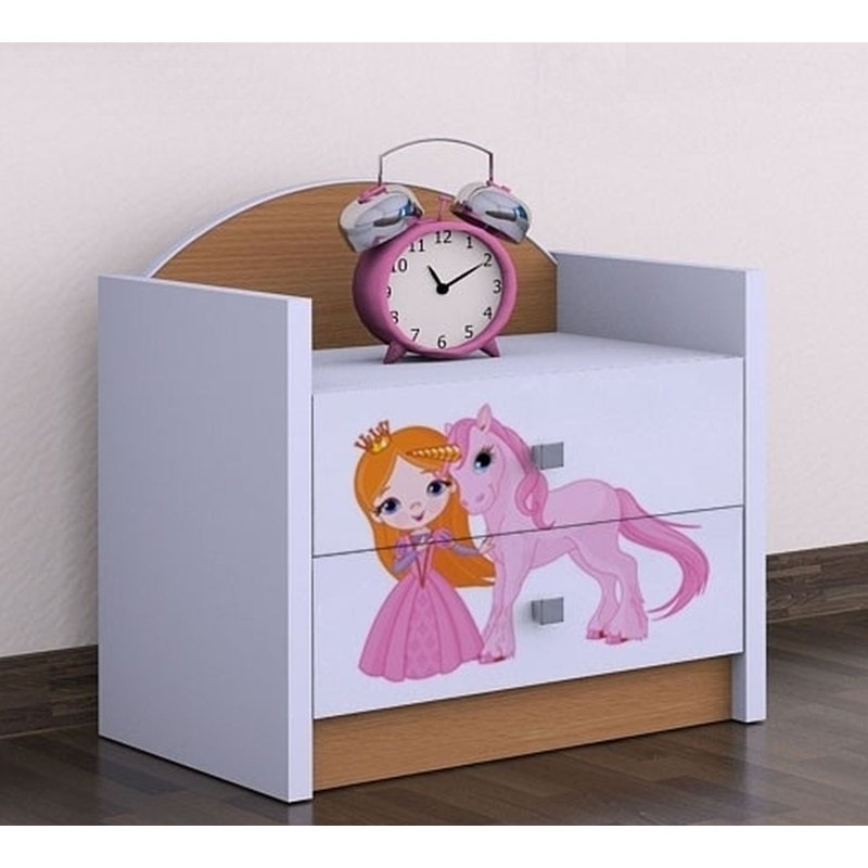 Pamelia 2 Drawer Nightstand, Natural