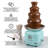 Nostalgia Classic Retro 4-Tier Chocolate Fondue Fountain, 2-Pound Capacity, Easy to Assemble Tiers,  Aqua