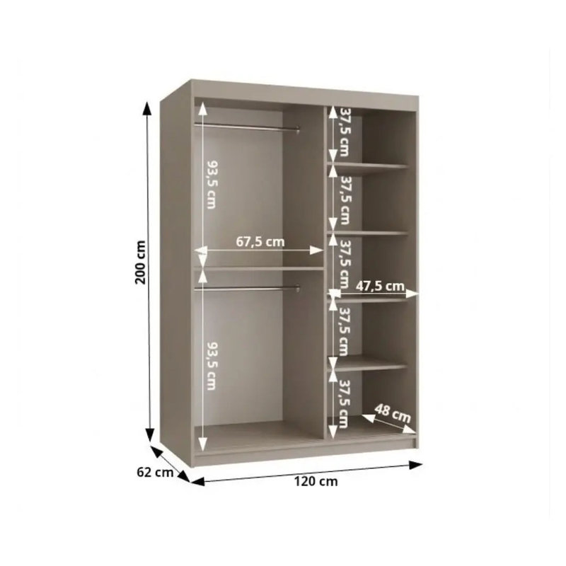 Bertolde 2 Door Wardrobe