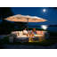 Grand parasol de patio 15 pi avec base et lumières beige-1197690012
